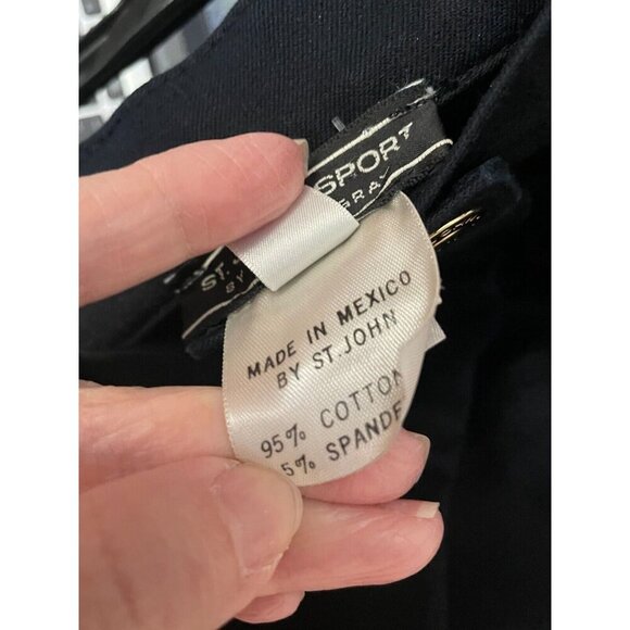 St. John Sport by Marie Gray Pants Women's Size 4 Navy Casual Stretch - Picture 6 of 7